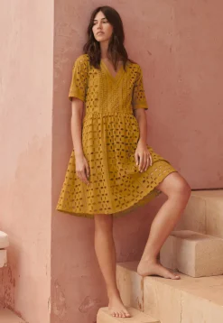 A-Line Broderie Dress*Wrap London Discount