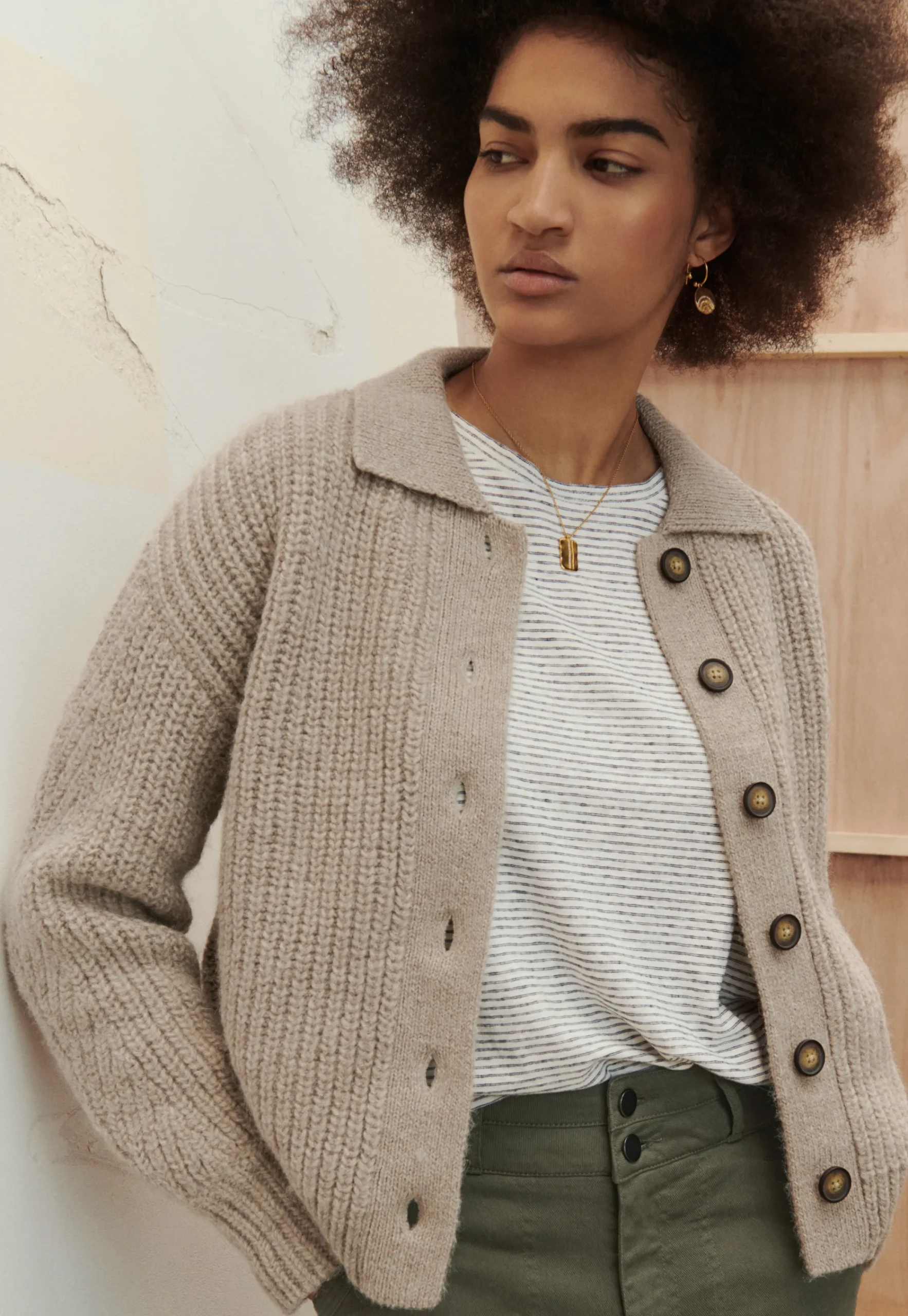 Collared Cardigan*Wrap London Cheap