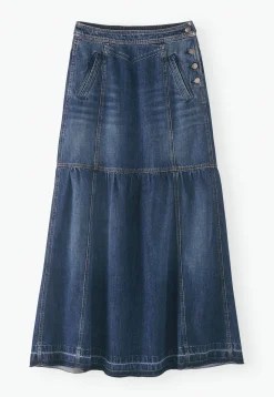 Denim Maxi-Skirt*Wrap London Fashion