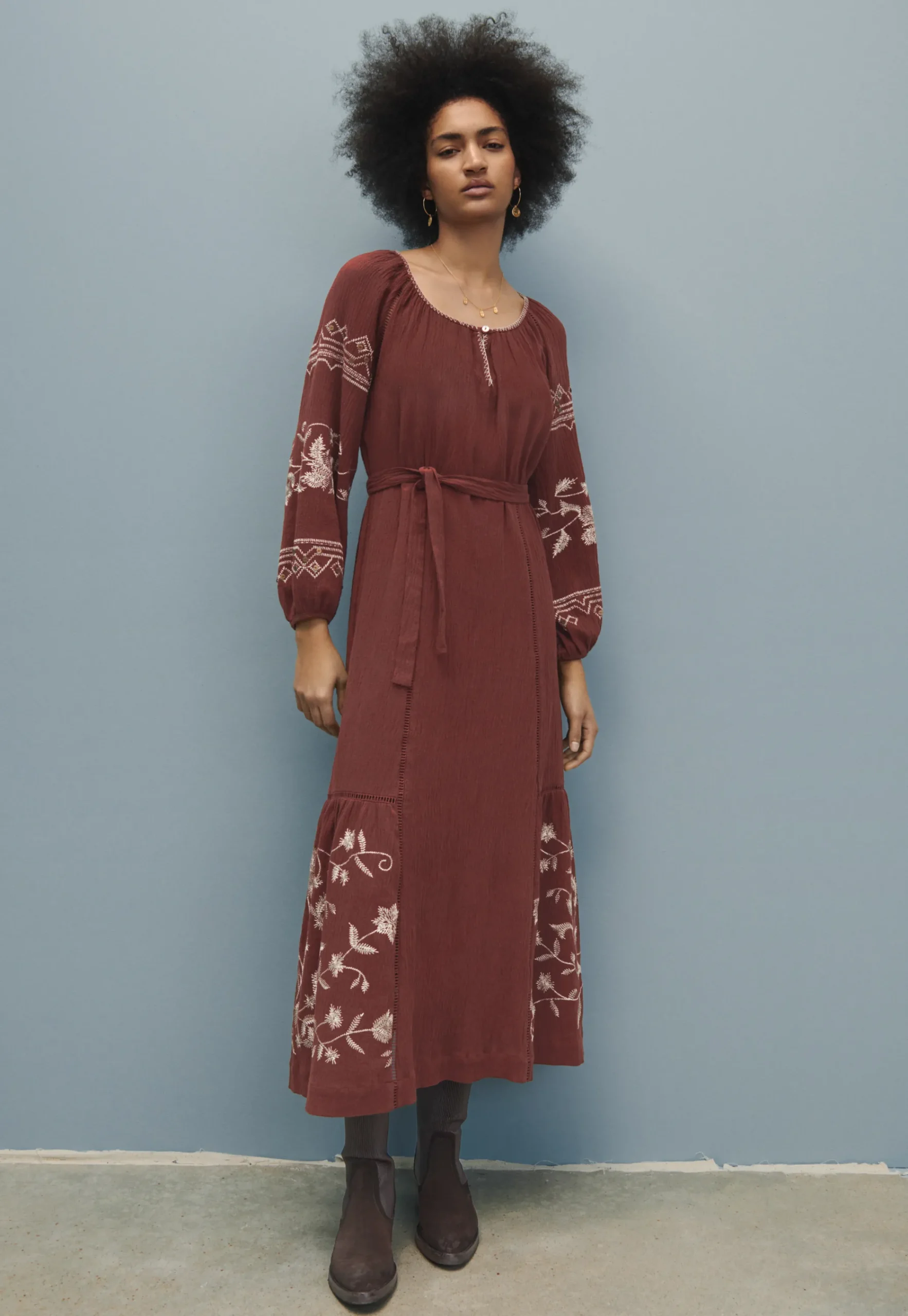 Embroidered Maxi-Dress*Wrap London Cheap
