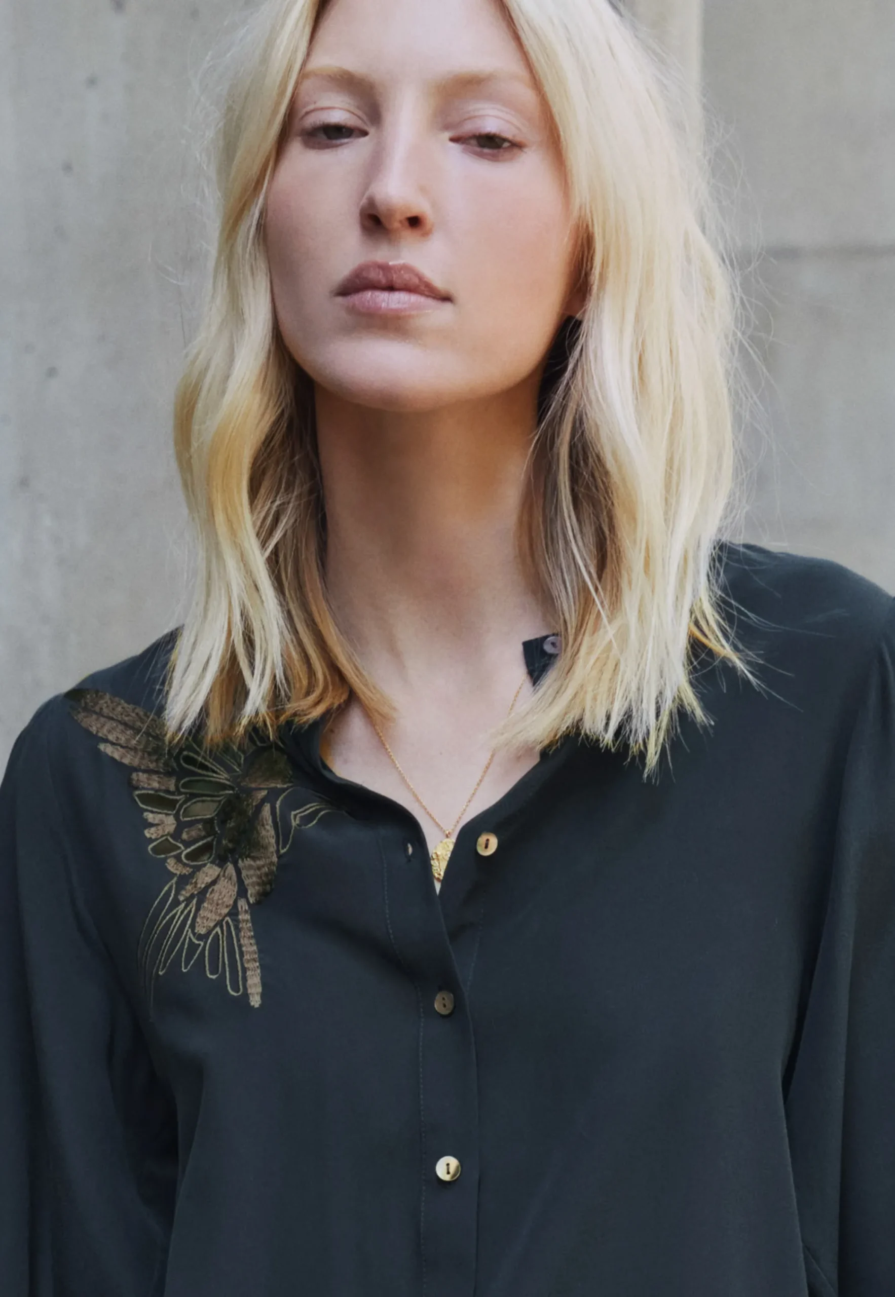 Embroidered Shirt*Wrap London Cheap