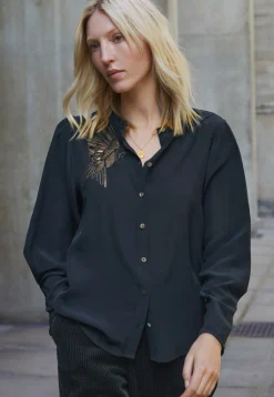 Embroidered Shirt*Wrap London Cheap