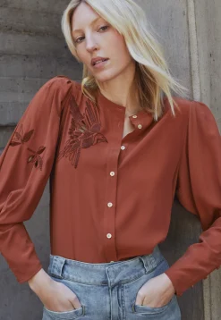 Embroidered Shirt*Wrap London Cheap
