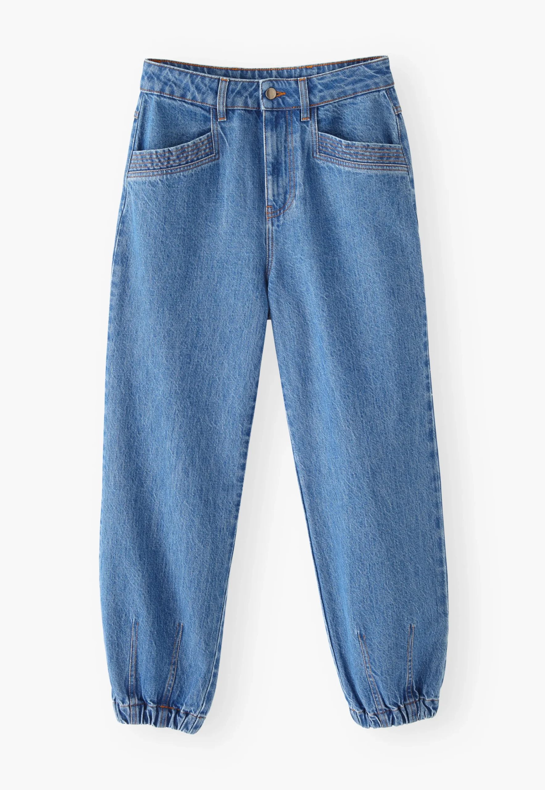 Gathered-Cuff Jeans*Wrap London Shop