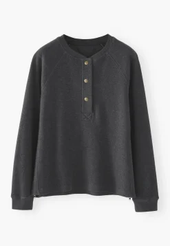 Half-Placket Sweatshirt*Wrap London Hot