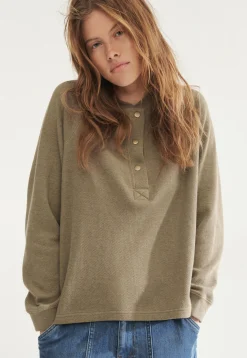 Half-Placket Sweatshirt*Wrap London Hot