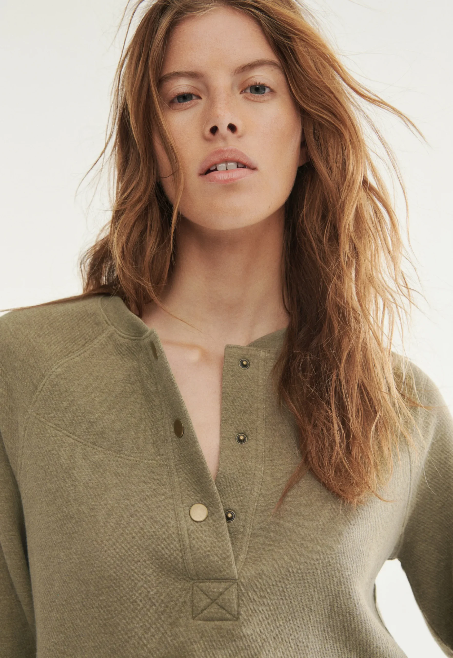 Half-Placket Sweatshirt*Wrap London Hot