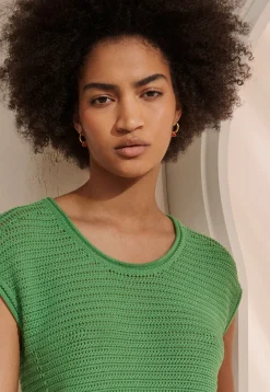 Knitted Mesh-Stitch Top*Wrap London Clearance