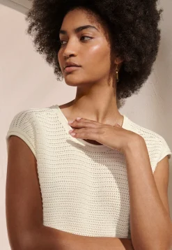 Knitted Mesh-Stitch Top*Wrap London Hot