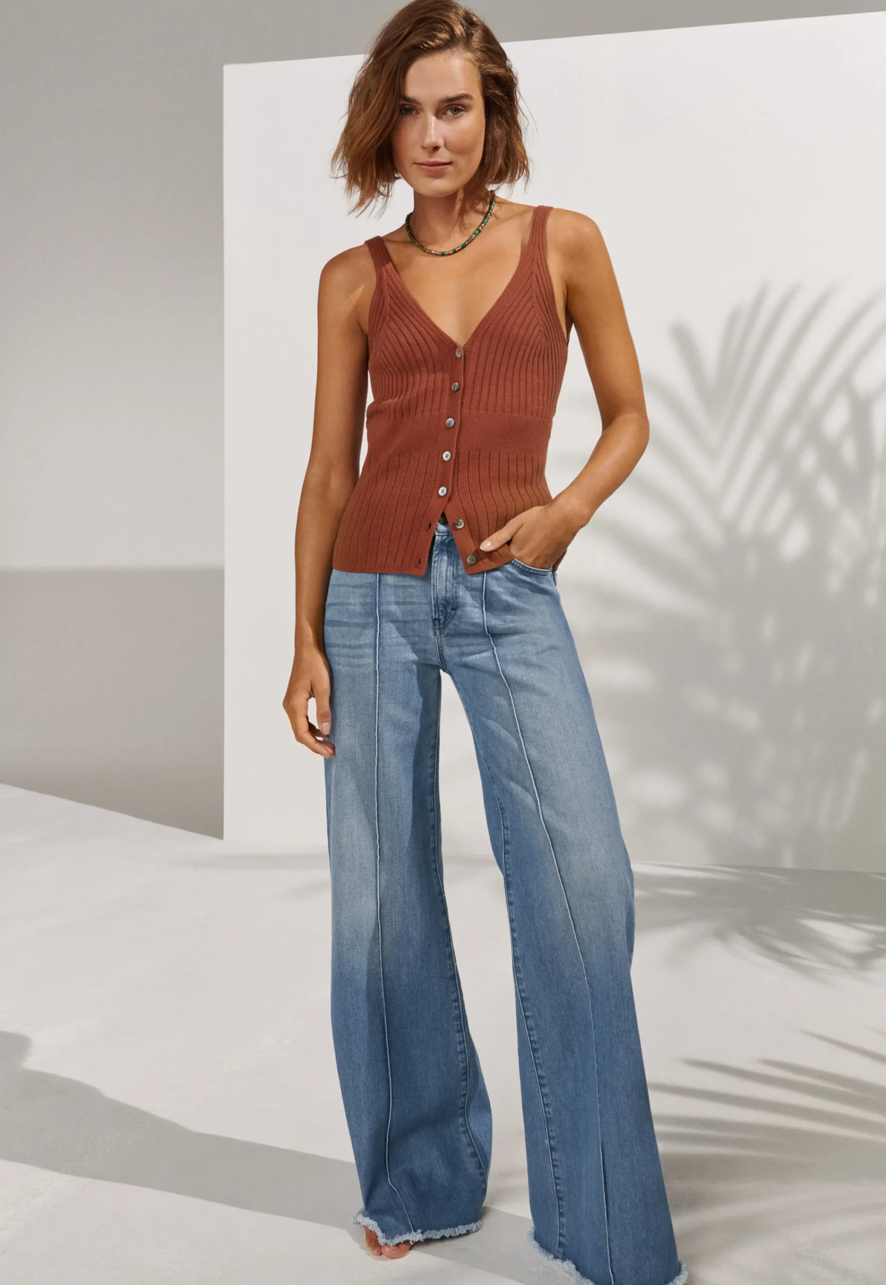 Knitted-Rib Vest*Wrap London Best