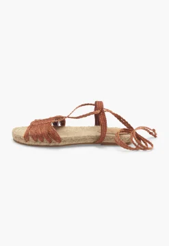 Lace-Up Raffia Sandals*Wrap London Outlet