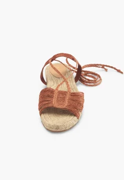 Lace-Up Raffia Sandals*Wrap London Outlet