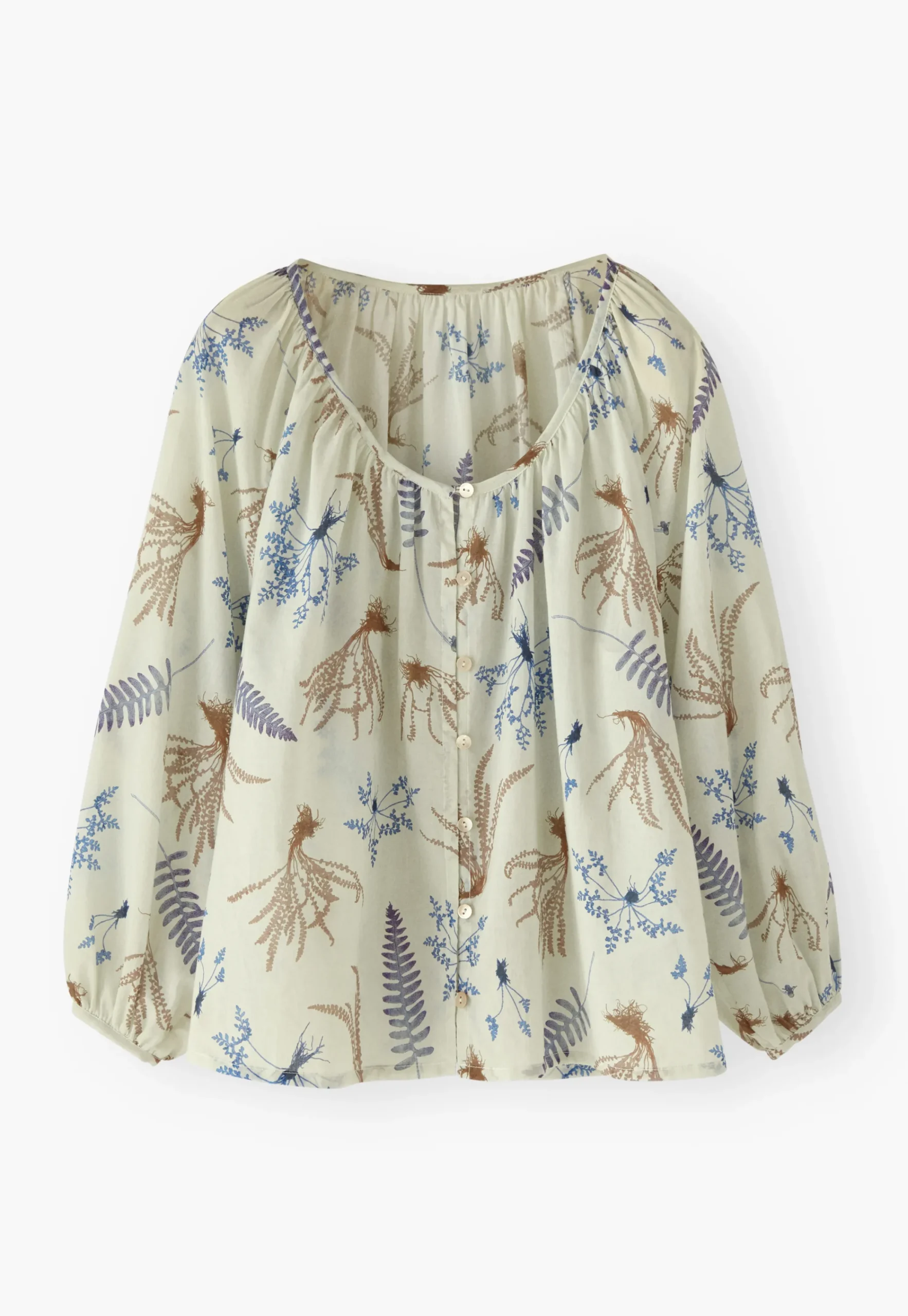 Leaf-Print Blouse*Wrap London Cheap