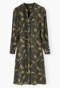Leaf-Print Dress*Wrap London Store