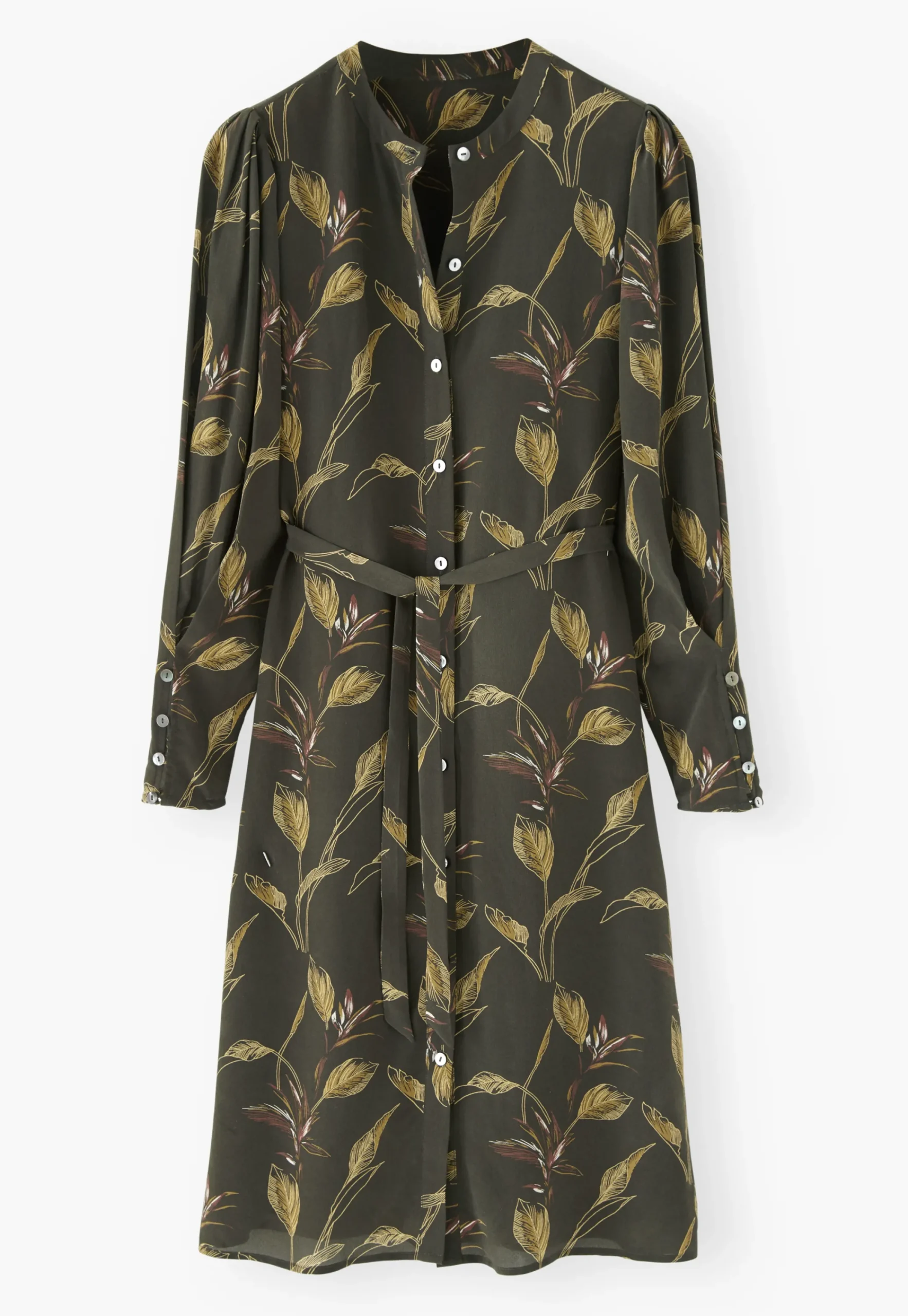 Leaf-Print Dress*Wrap London Store
