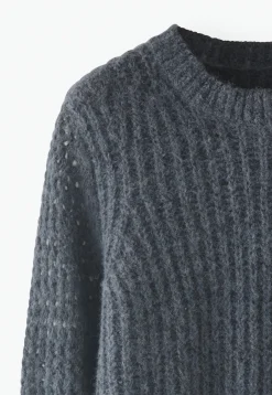 Mesh-Sleeve Sweater*Wrap London Shop