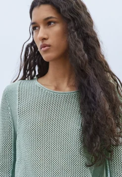 Mesh-Stitch Sweater*Wrap London Discount