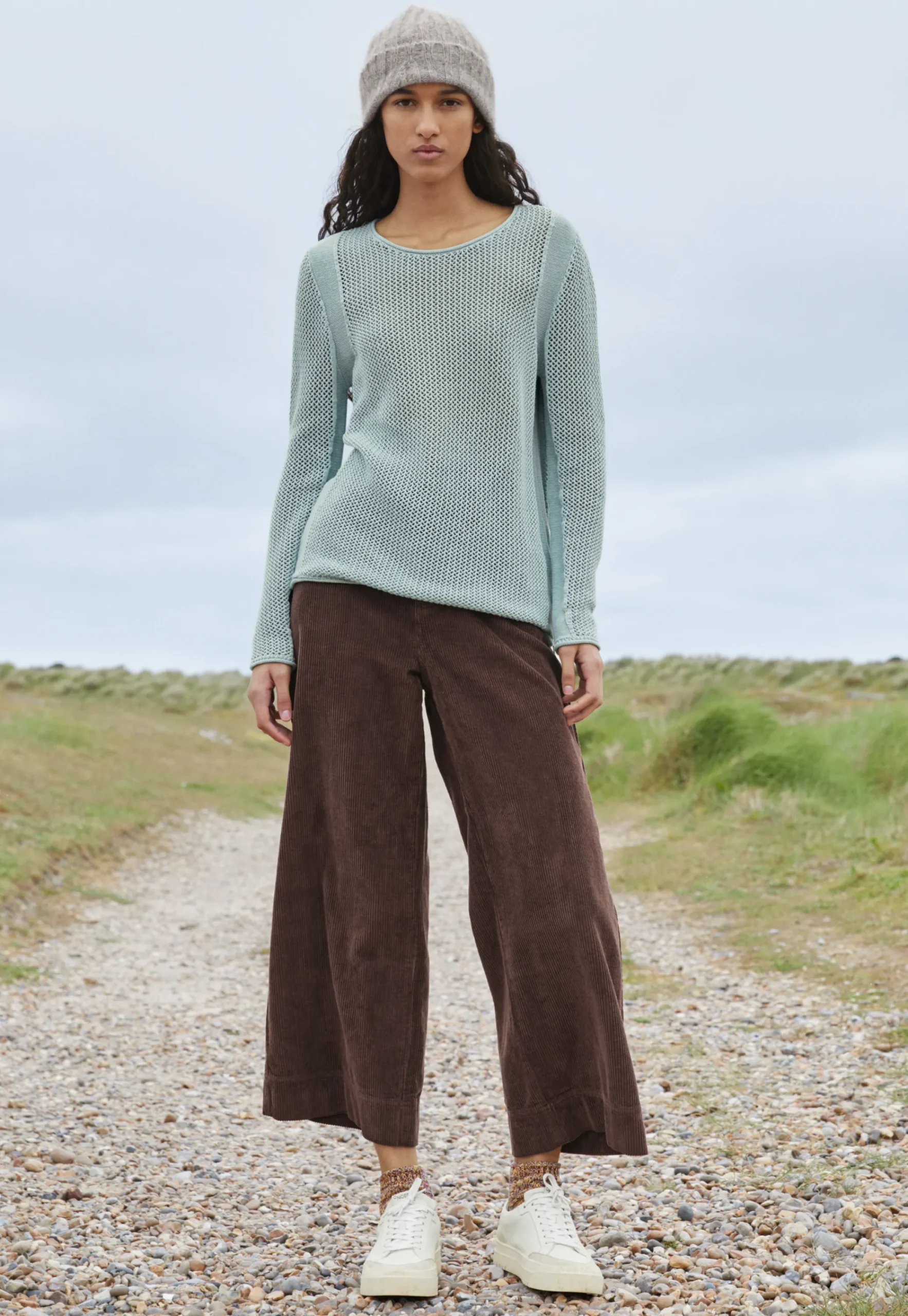 Mesh-Stitch Sweater*Wrap London Discount