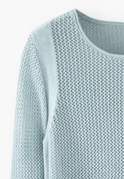 Mesh-Stitch Sweater*Wrap London Discount