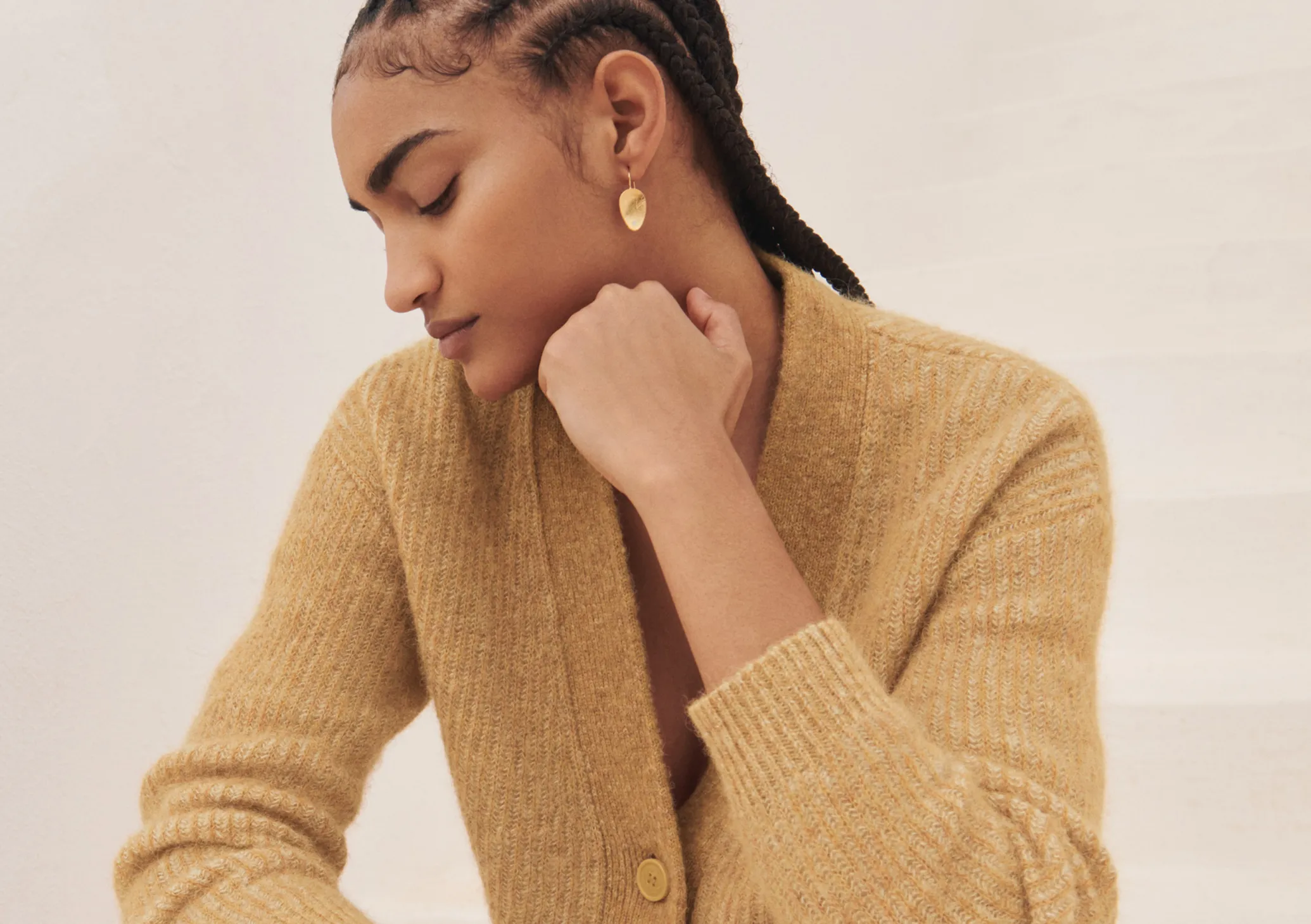 Oval Drop Earrings*Wrap London Outlet