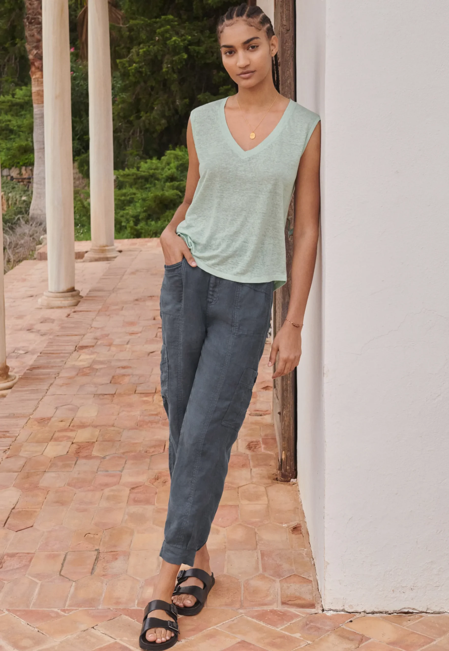 Patch-Pocket Trousers*Wrap London Clearance
