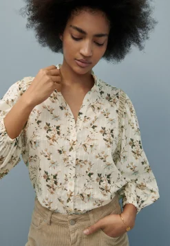 Printed High-Neck Blouse*Wrap London Cheap