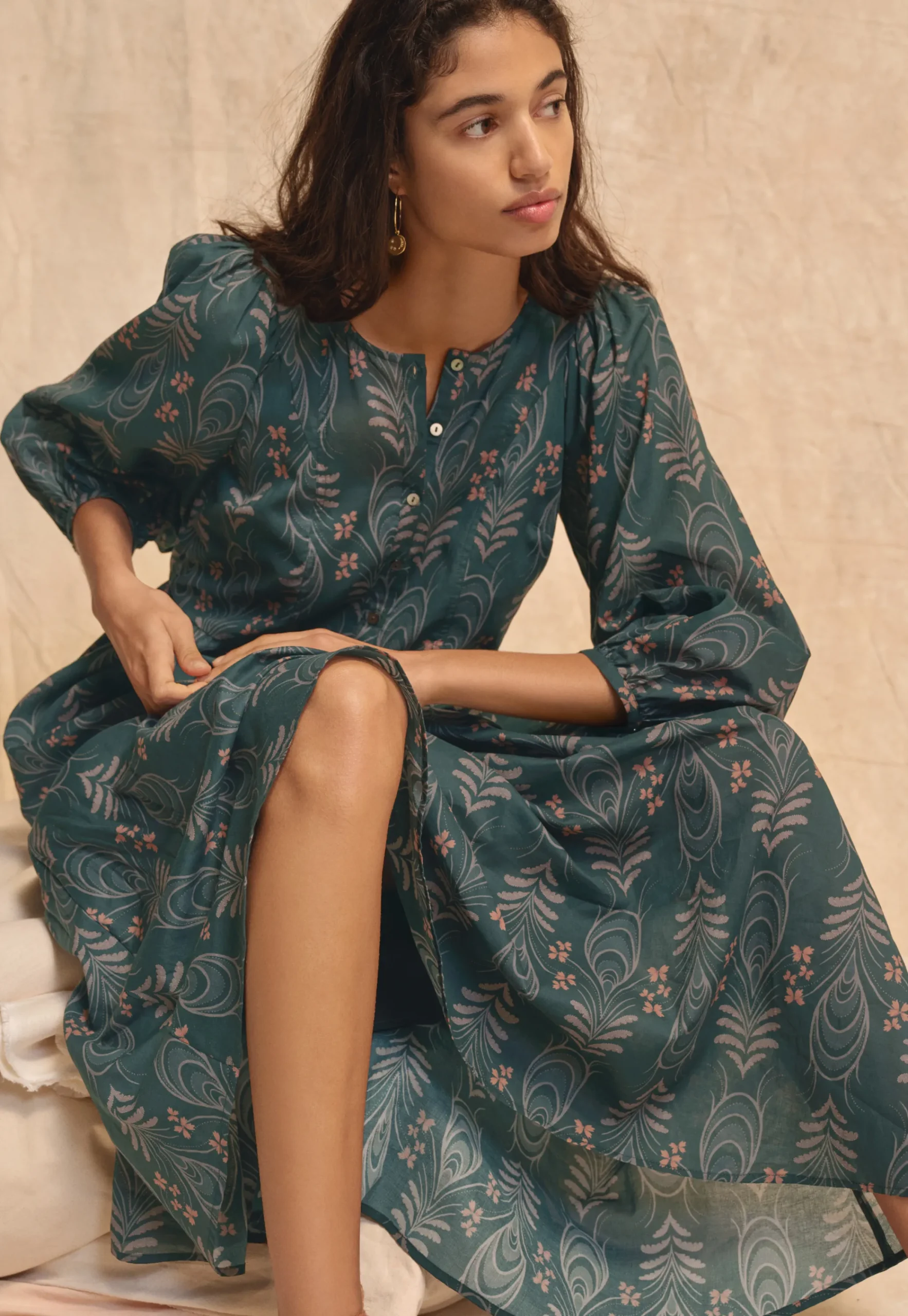 Printed Maxi-Dress*Wrap London Discount