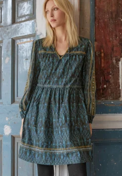 Printed Notch-Neck Dress*Wrap London Sale