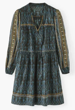 Printed Notch-Neck Dress*Wrap London Sale