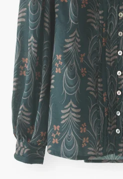 Printed Pleat Detail Blouse*Wrap London Clearance