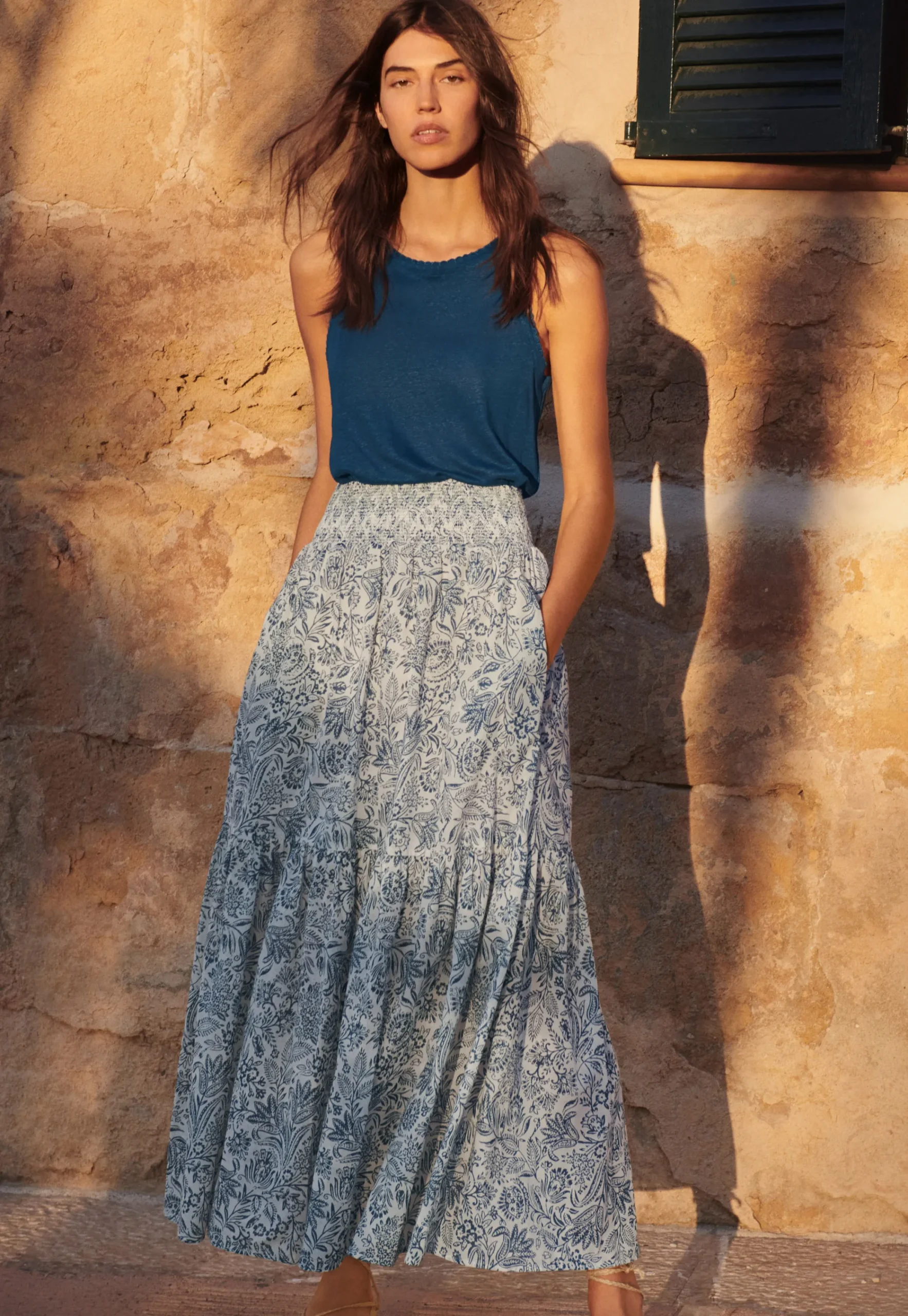 Printed Tiered Skirt*Wrap London Best
