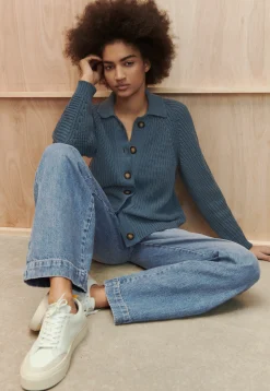 Rib-Stitch Cardigan*Wrap London Sale