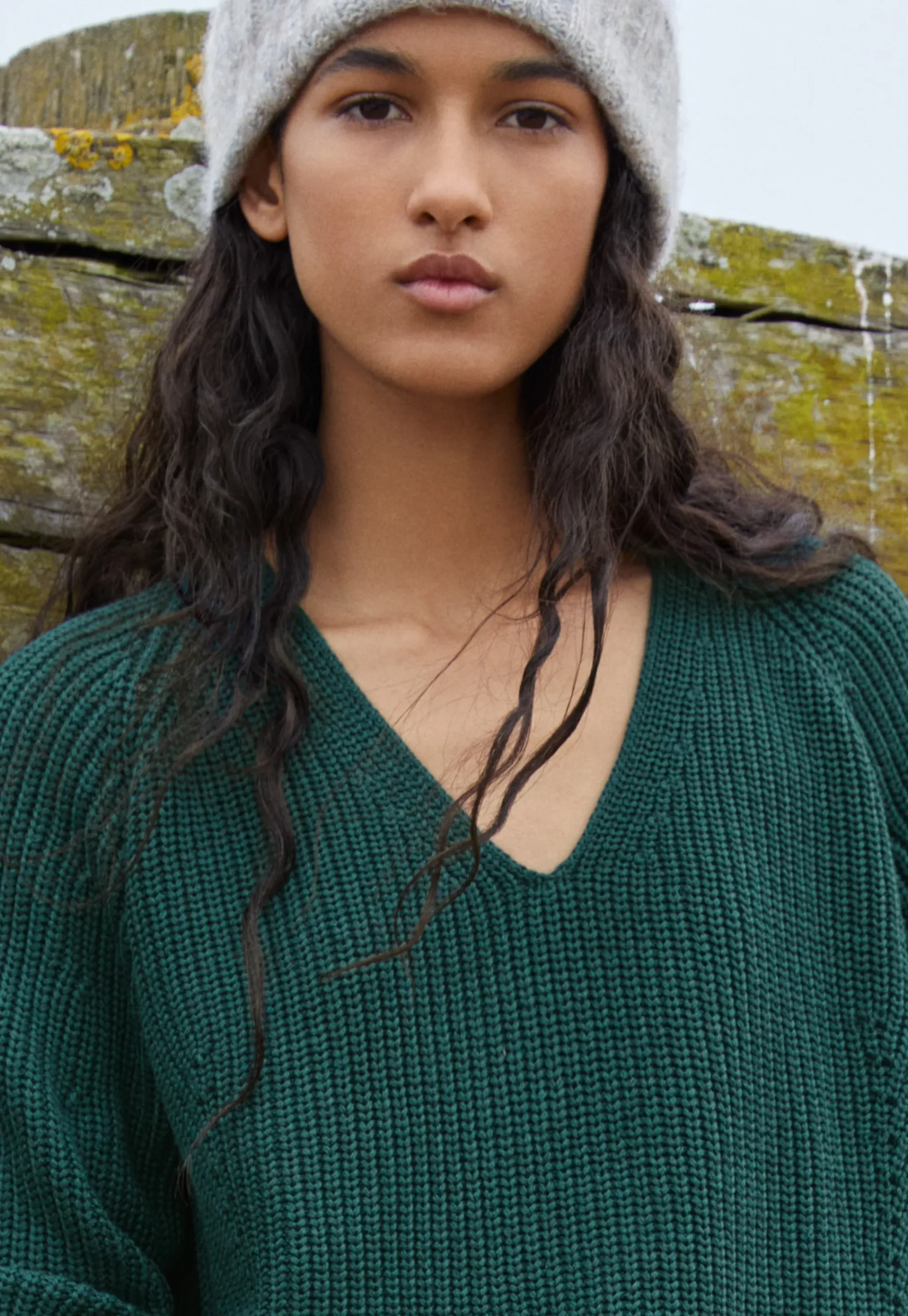 Rib-Stitch Sweater*Wrap London Shop