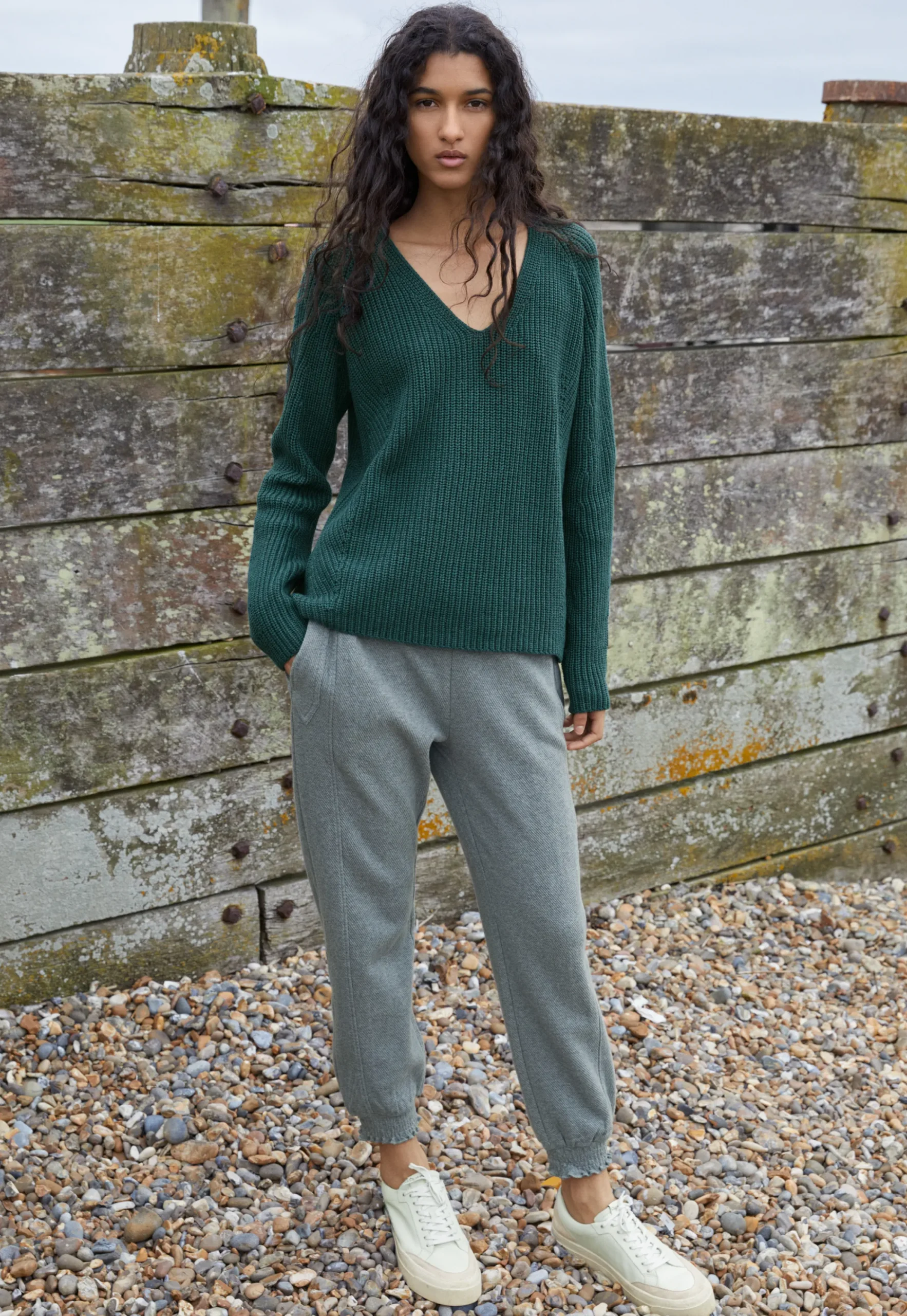 Rib-Stitch Sweater*Wrap London Shop