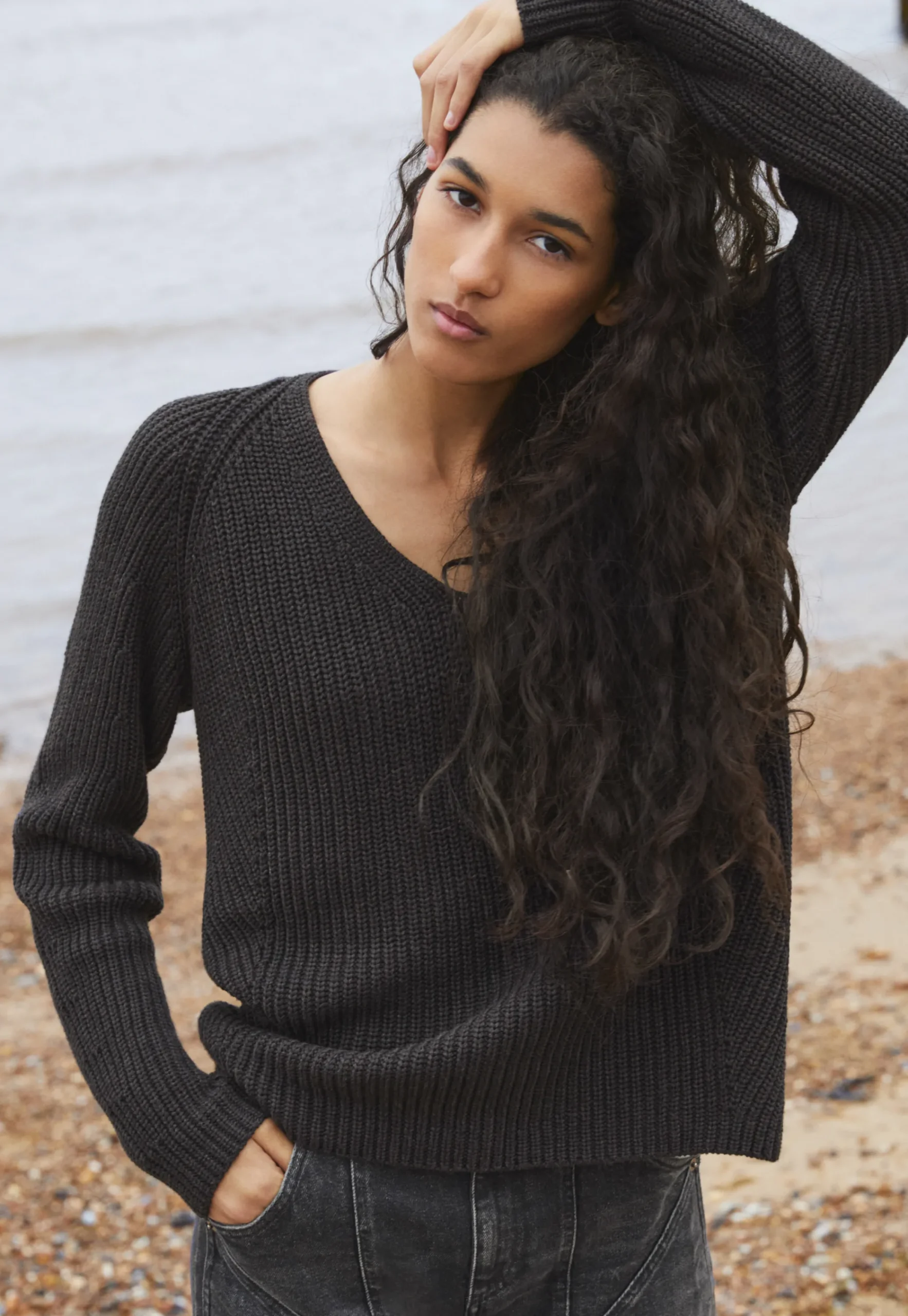 Rib-Stitch Sweater*Wrap London New