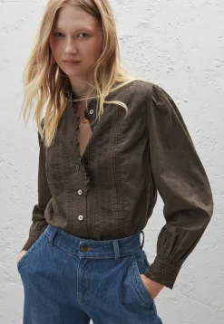 Ruffle-Neck Broderie Blouse*Wrap London Cheap