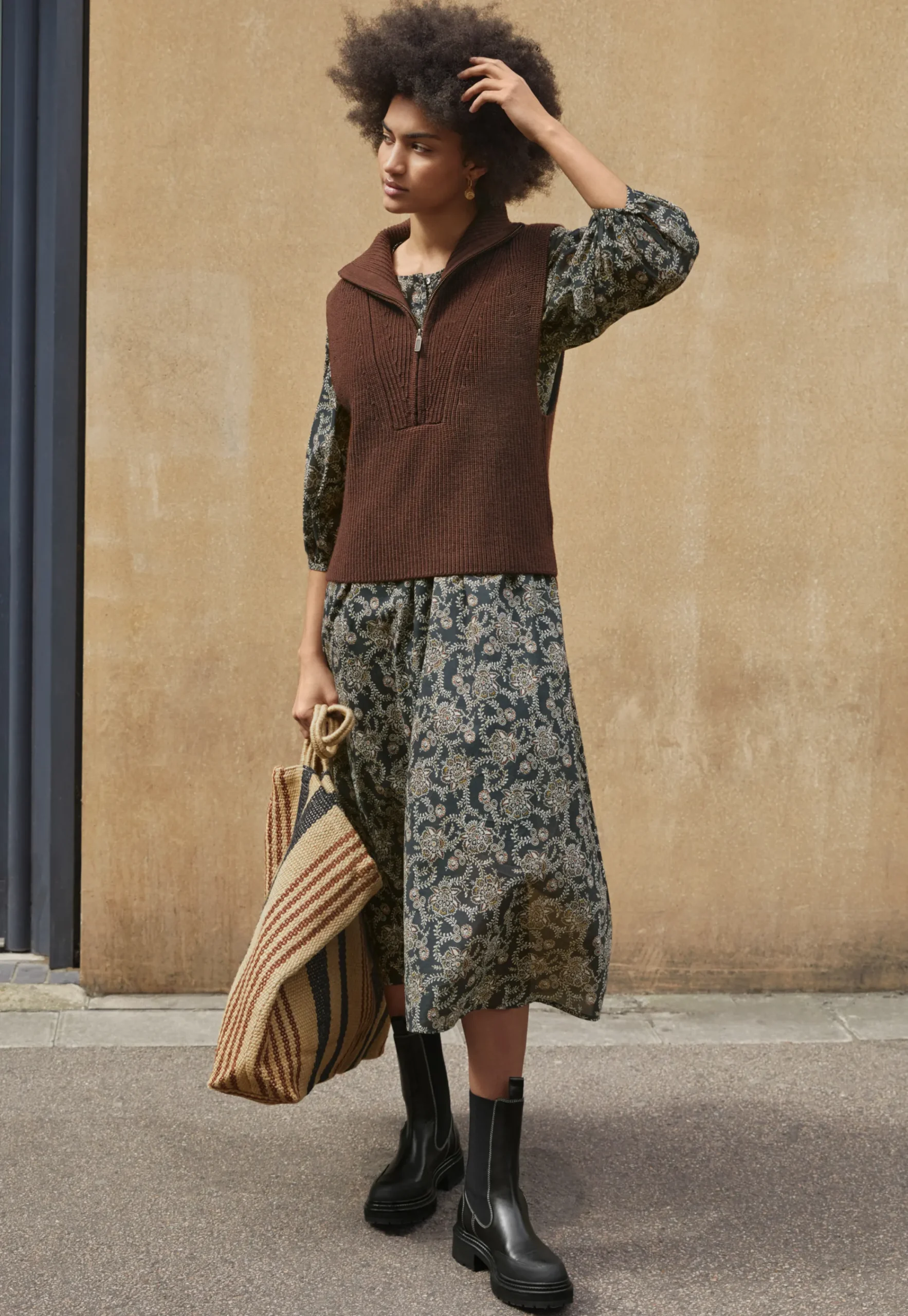 Sleeveless Sweater*Wrap London Discount