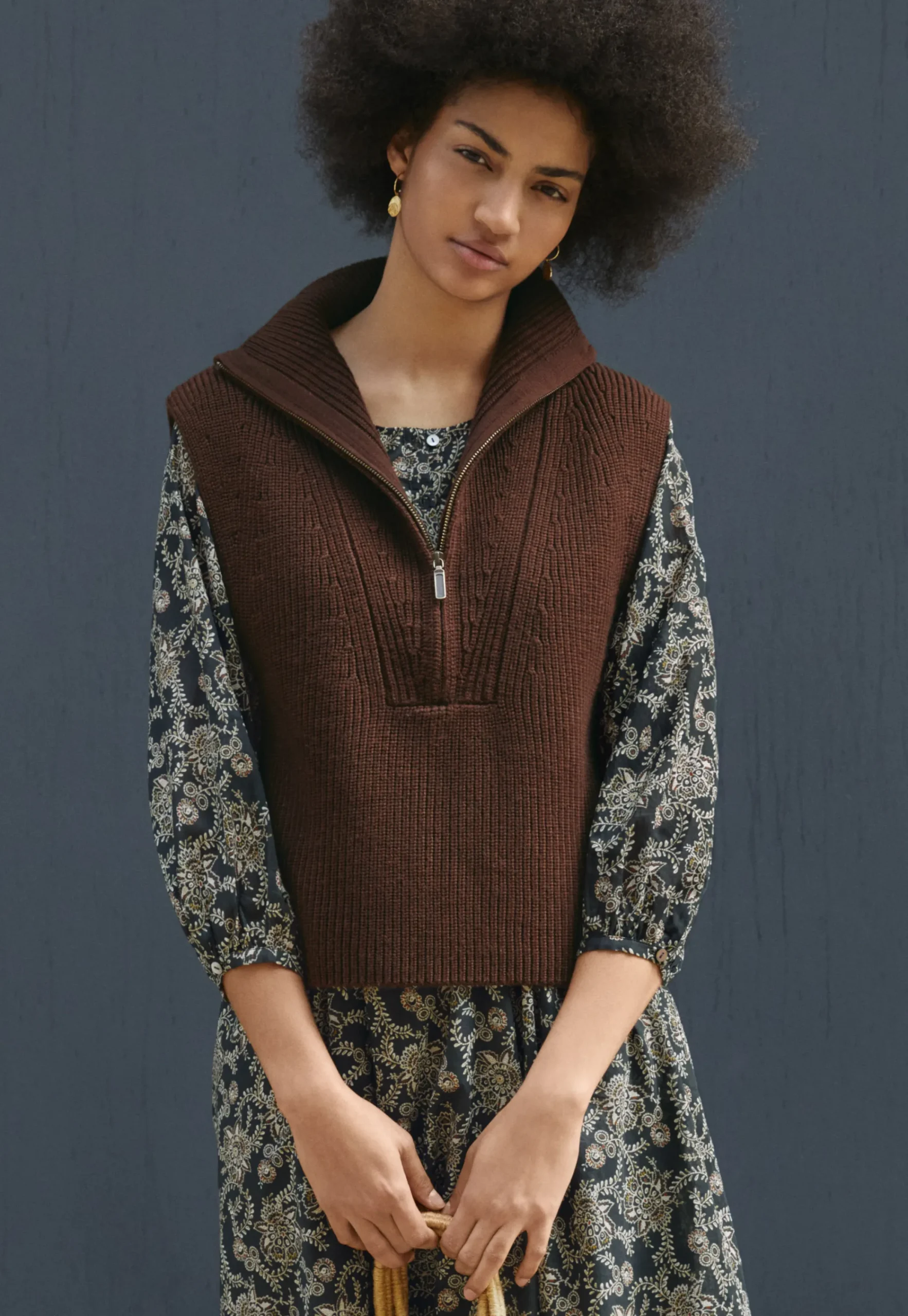 Sleeveless Sweater*Wrap London Discount