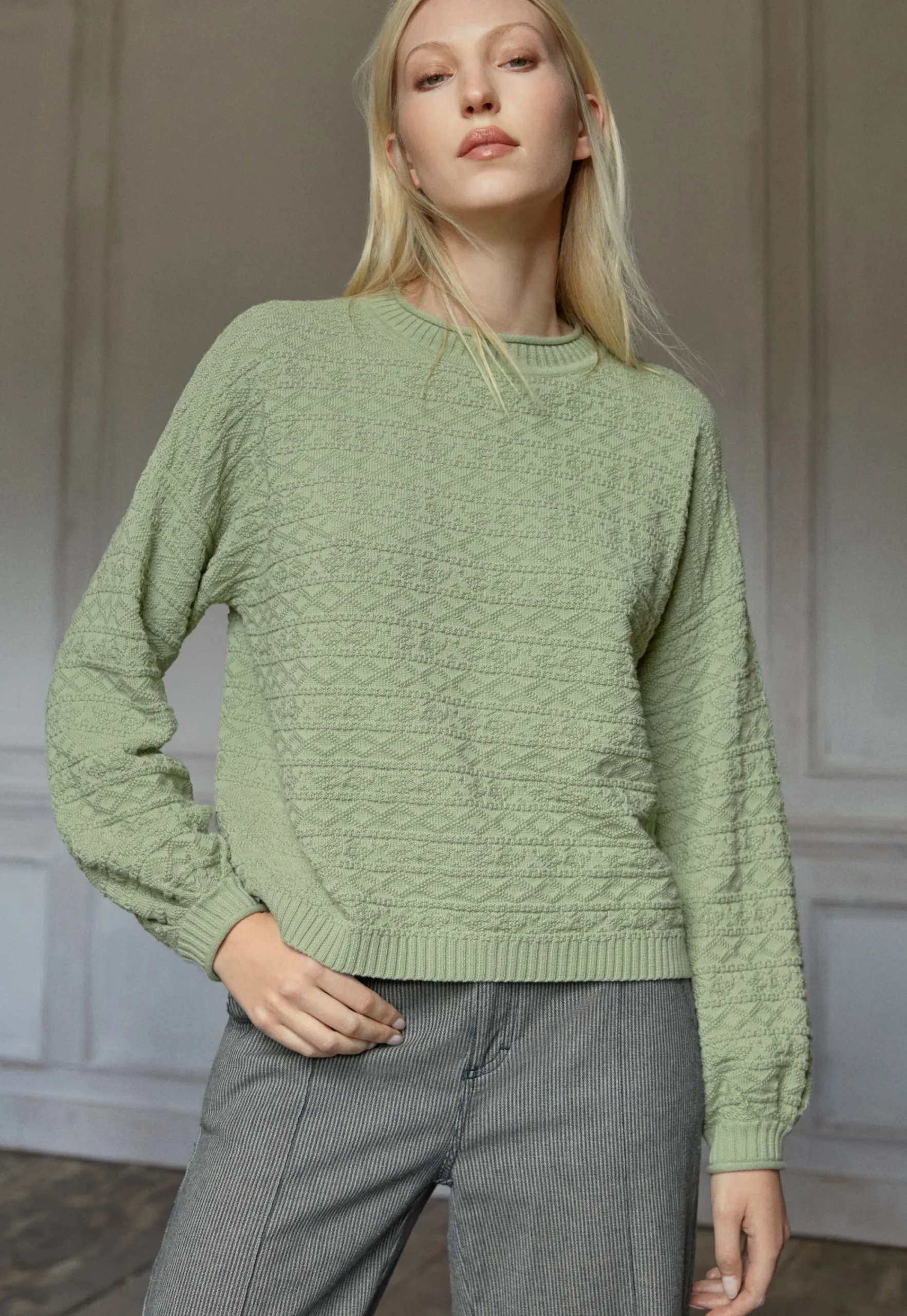 Stitch-Detail Sweater*Wrap London Outlet