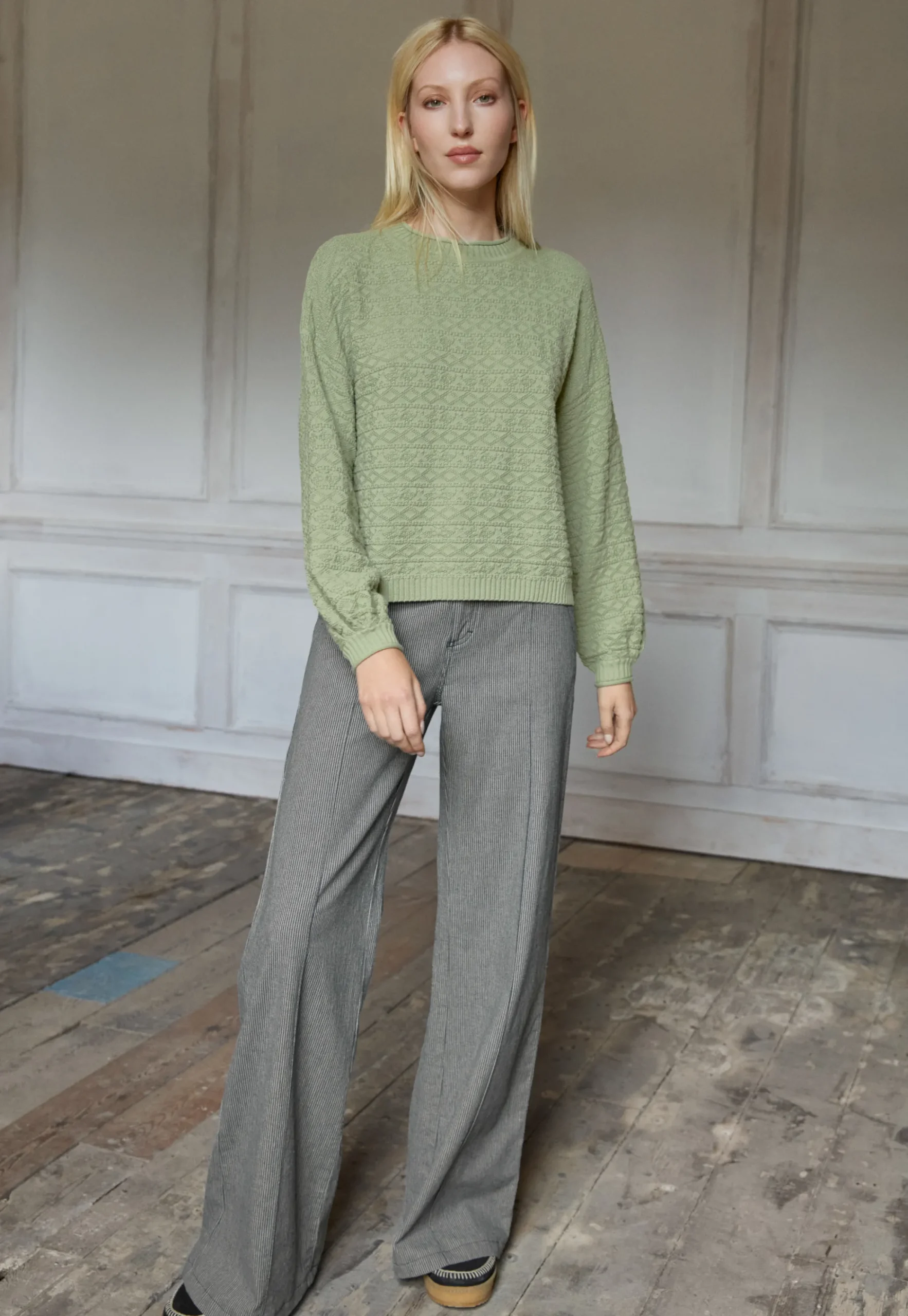 Stitch-Detail Sweater*Wrap London Outlet