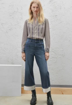 Straight Turned-Up-Hem Jeans*Wrap London Cheap