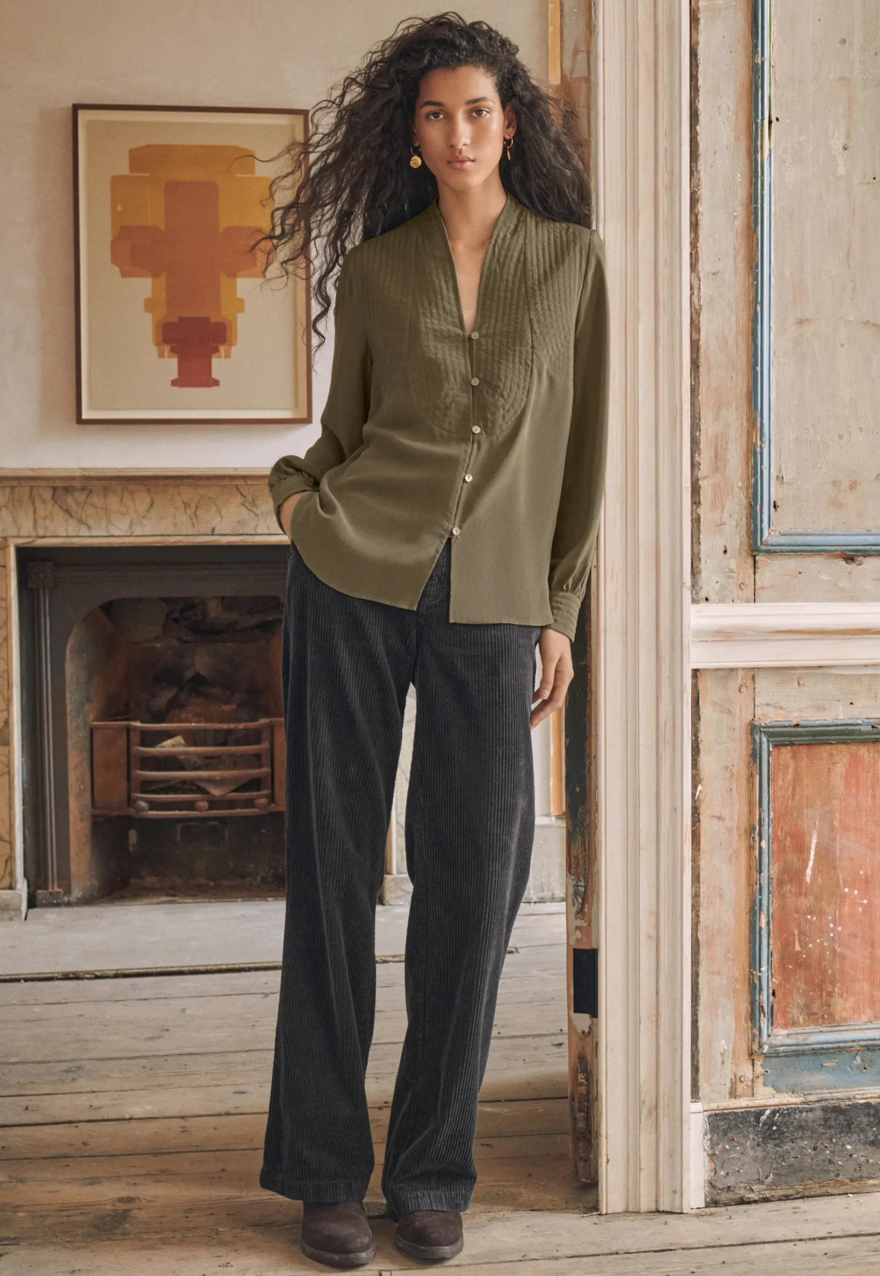 Straight-Leg Cord Trousers*Wrap London Best Sale