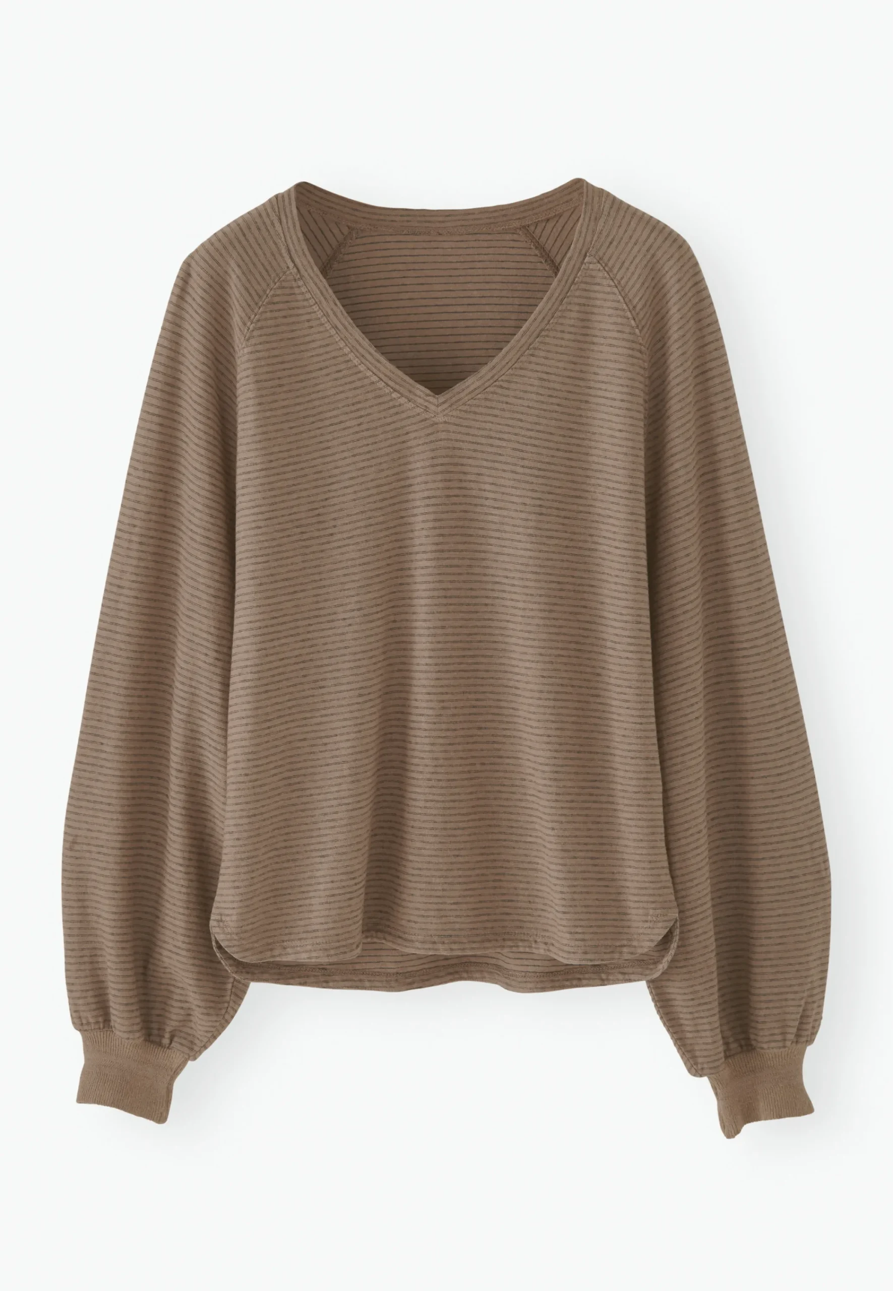Striped V-Neck Top*Wrap London Cheap