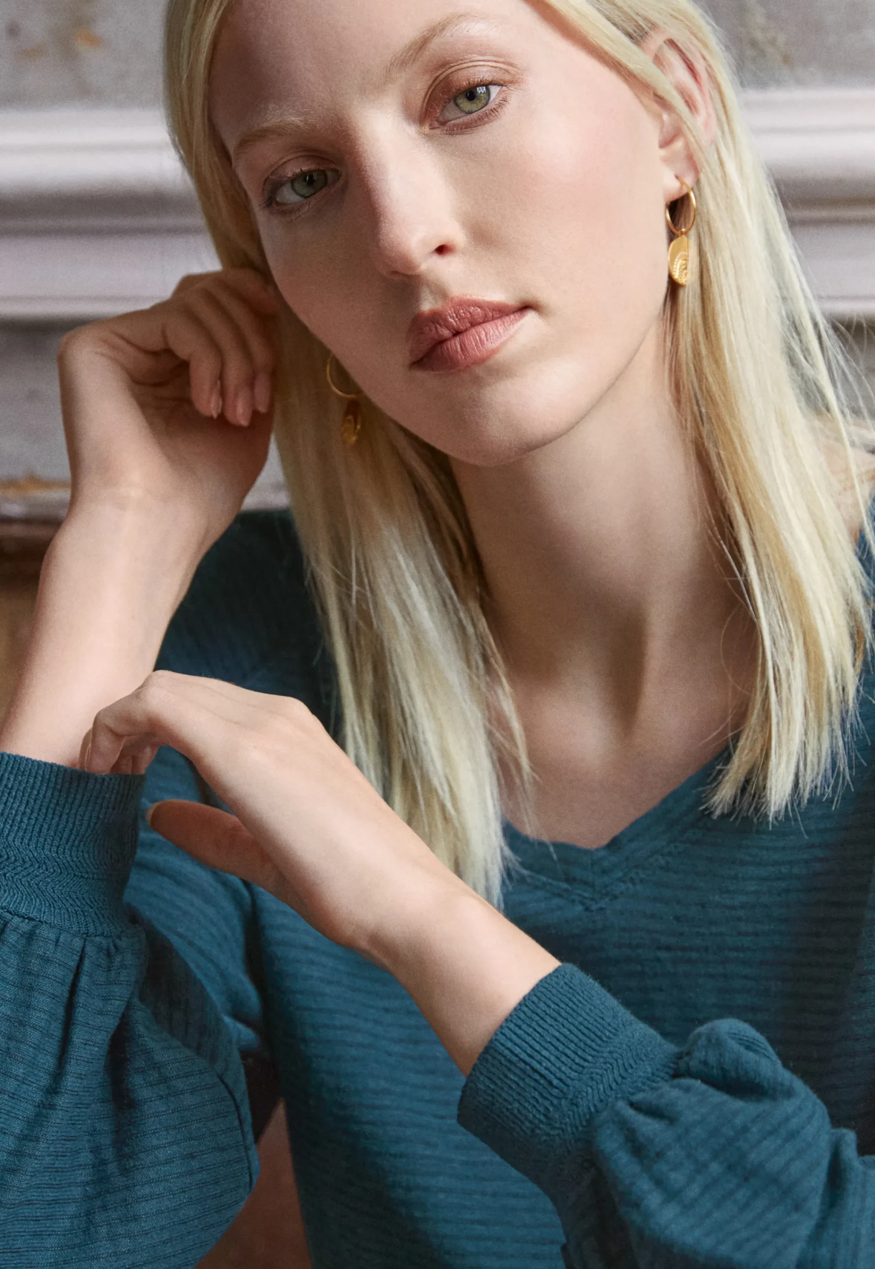 Striped V-Neck Top*Wrap London Outlet