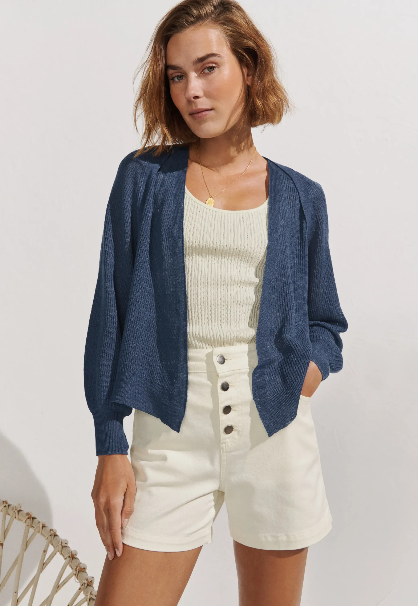 White Denim Shorts*Wrap London Clearance