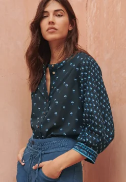 Woodblock-Printed Patchwork Shirt*Wrap London New