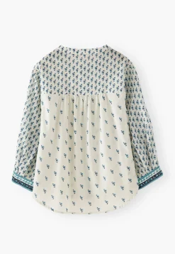 Woodblock-Printed Patchwork Shirt*Wrap London Discount