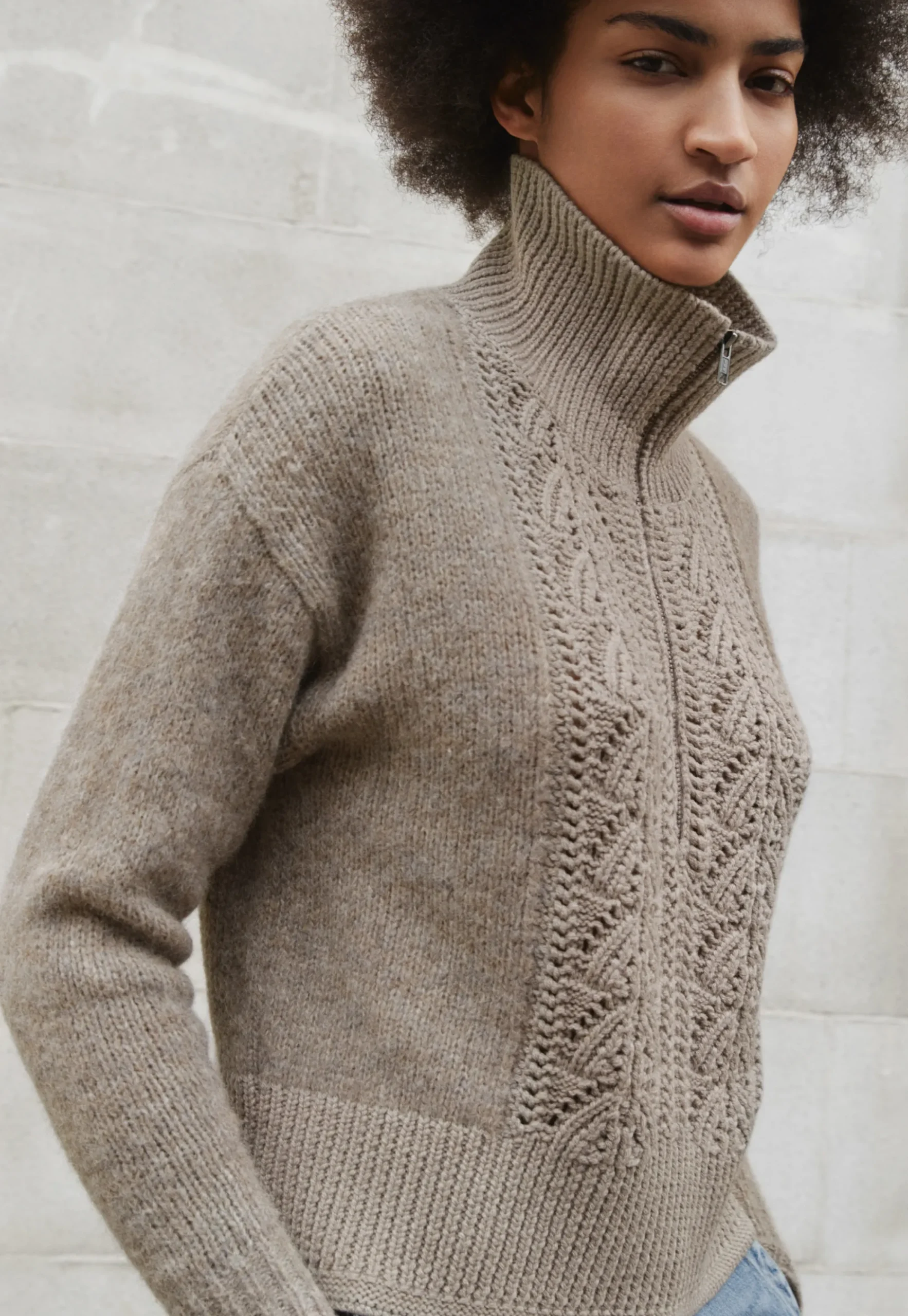 Zip-Neck Sweater*Wrap London Clearance