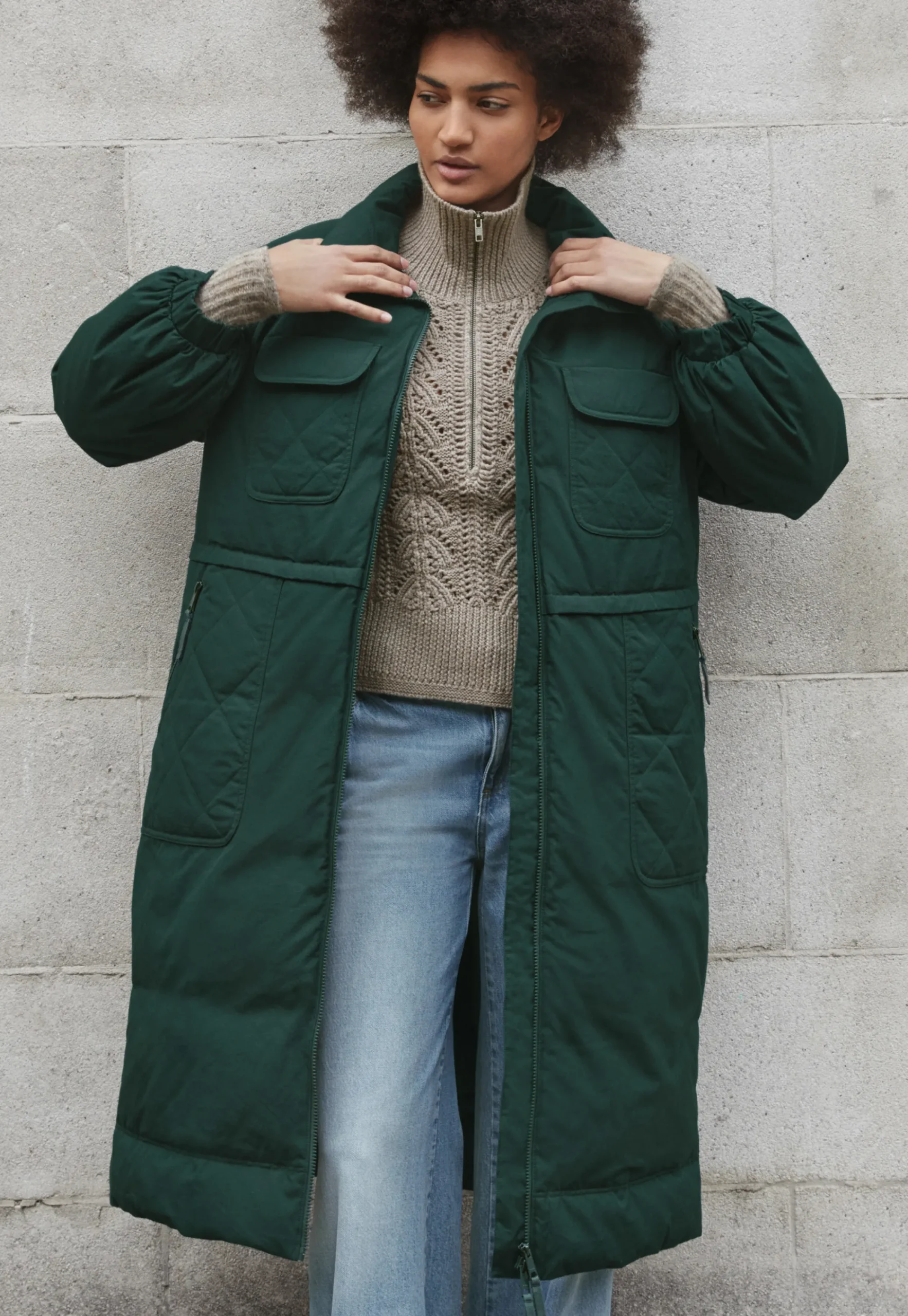 Zip-Neck Sweater*Wrap London Clearance